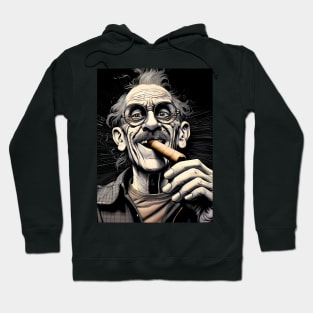 Cigar Smoker: Burning Issues; Missing My Two Front Teeth on a Dark Background Hoodie